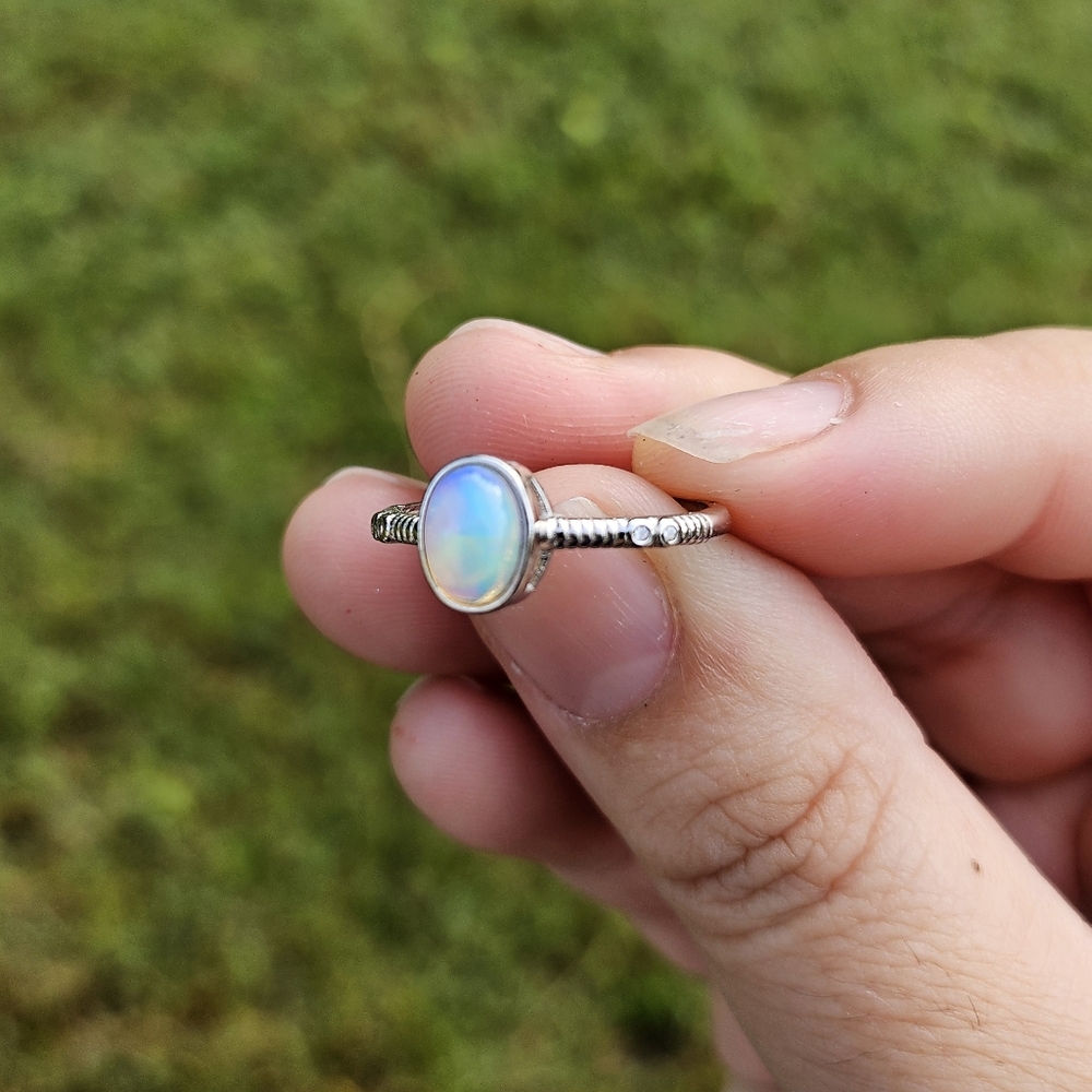 Opal Silver Ring 925 - image 3